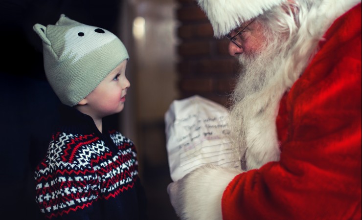 Boy with Santa
